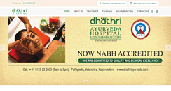 Desktop Screenshot of dhathriayurveda.com